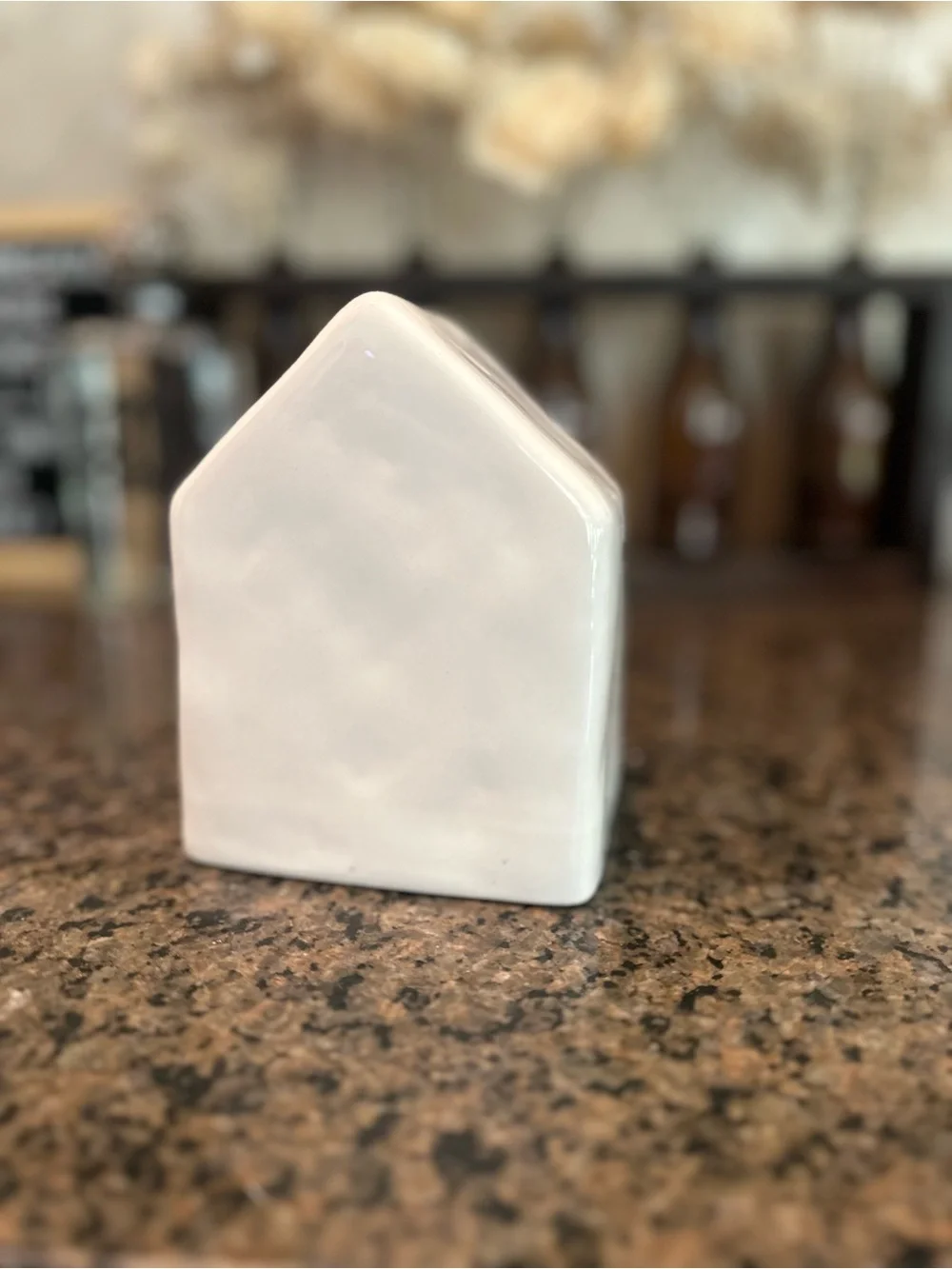 Rae Dunn White 'Home' Ceramic House Clock